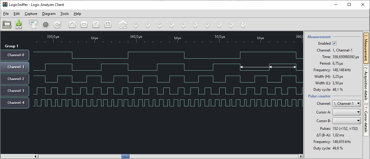 Bus Pirate as a logic analyzer GrSpy